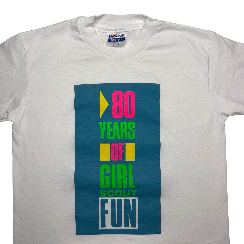 Vintage 90s Girl Scouts 80 years shirt SMALL